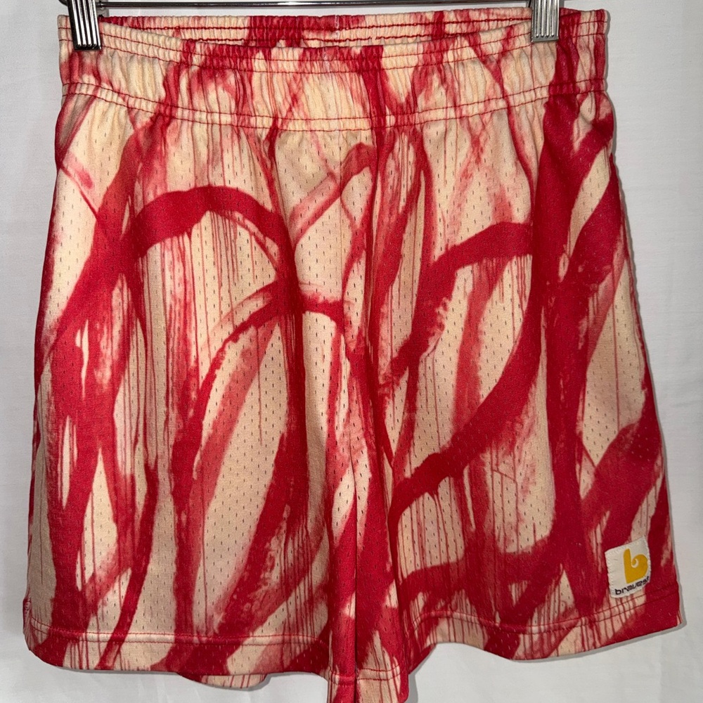 Bravest Studios Blood Drip Mesh Shorts, Size S. Urban Art Print.